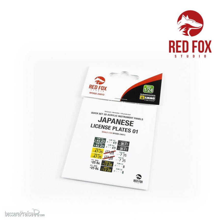 Red Fox Studio RFSQS-24013 - 1/24 Japanese License plates vol.01 | Modellbau
