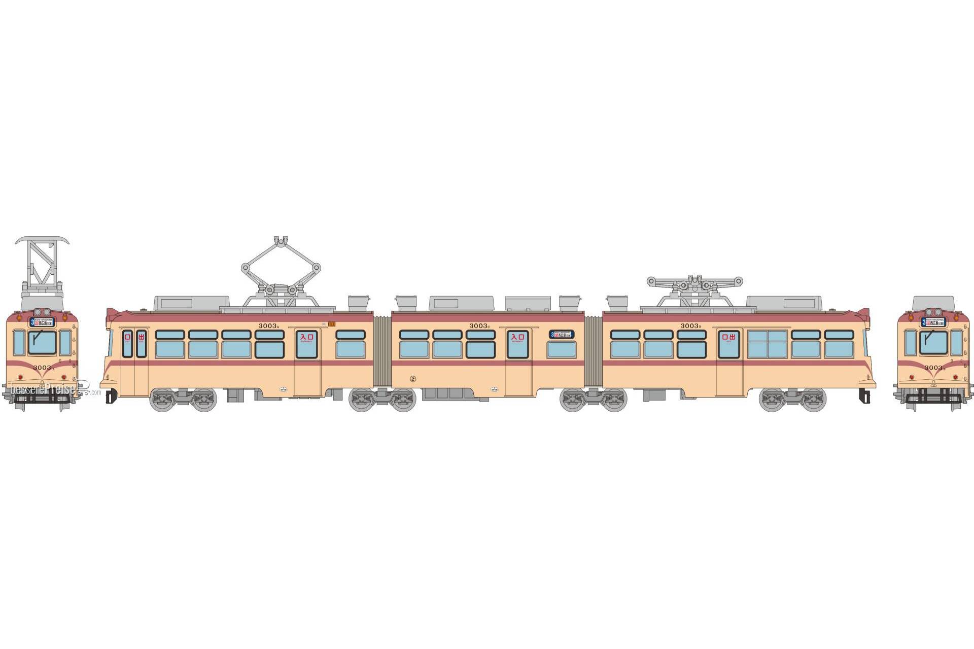 Tram-System, Hiroshima Tram Serie 3000, Nr. 3003