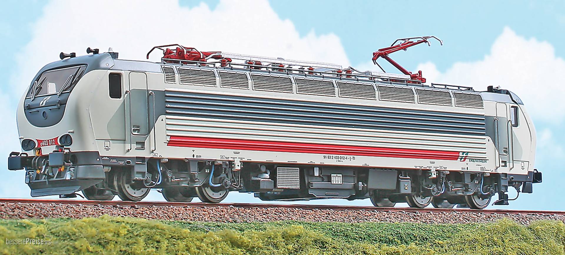 Lokomotive E.403 012 in der „Intercity Day“-Lackierung und mit zwei Stromabnehmer - Ep.VI - DCC und Sound