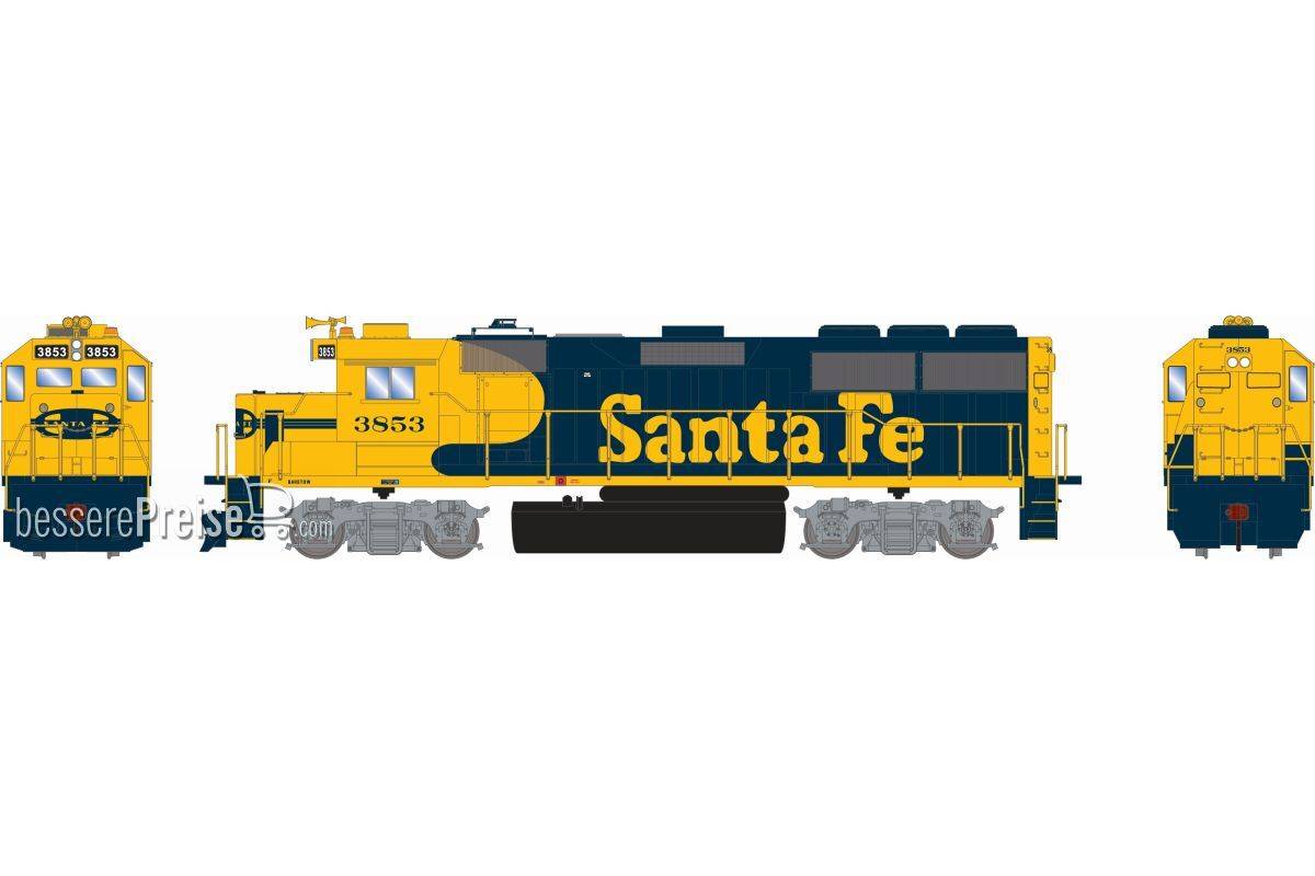 GP50 Locomotive w/o Sound, ATSF #3853 Sound-Ready
