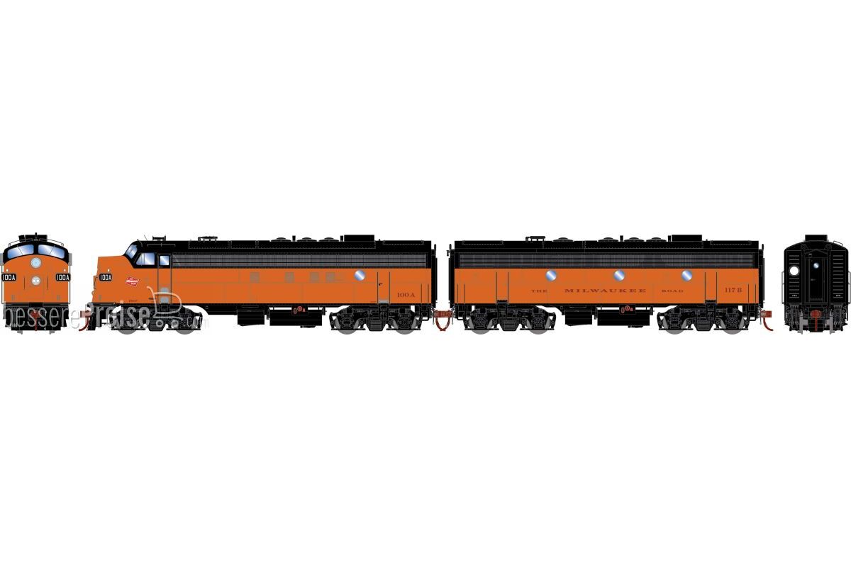 EMD FP-Unit Series Diesel Locomotive w/o Sound MILW #100A/117B