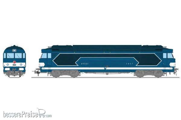 Diesel Locomotive BB 69001, Origin livery, number plates, CHALINDREY SNCF Era III - DCC Sound
