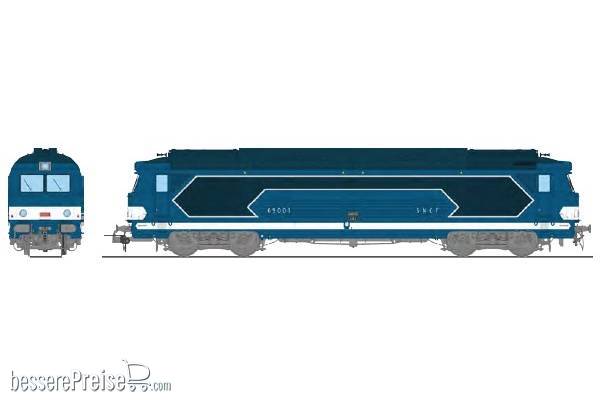 Diesel Locomotive BB 69001, Modern cabin, number plates, CHALINDREY SNCF Era IV - AC Sound