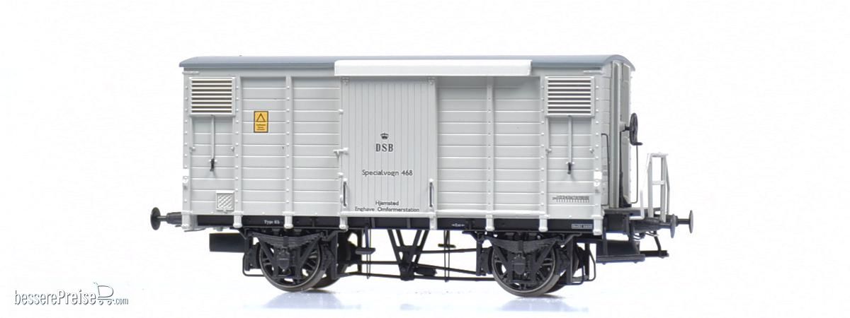 DSB spezialwagen 468, Bremsebühne, Speichenradsatz, Grau, 1958-67