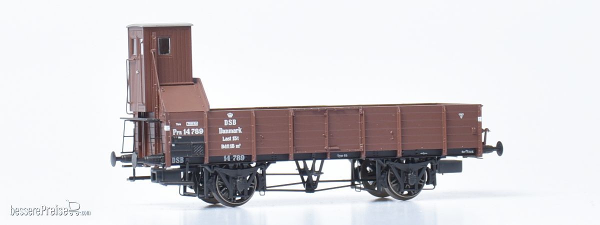 DSB PFR 14 789, Braun, Bremserhaus, 8 Bremsen, T-markt, ca 1951-56