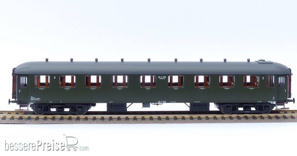 Reisezugwagen NS C7155 grün, graues Dach Epoche III (fünfziger Jahre)