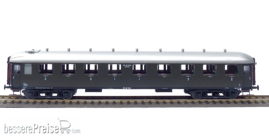 Reisezugwagen NS AB7522 oliv grün, silbernes Dach