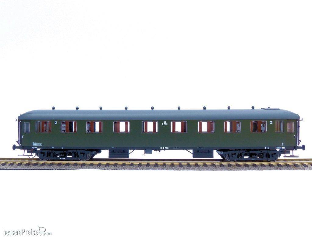 Reisezugwagen NS B7156 grün, graues Dach