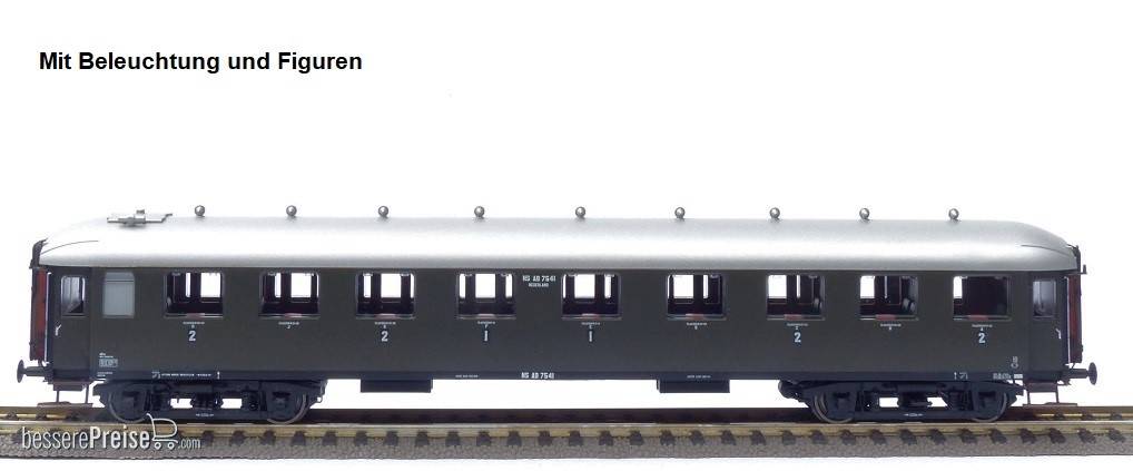 NS AB7534 oliv grün, silbernes Dach mit Beleuchtung und Figuren