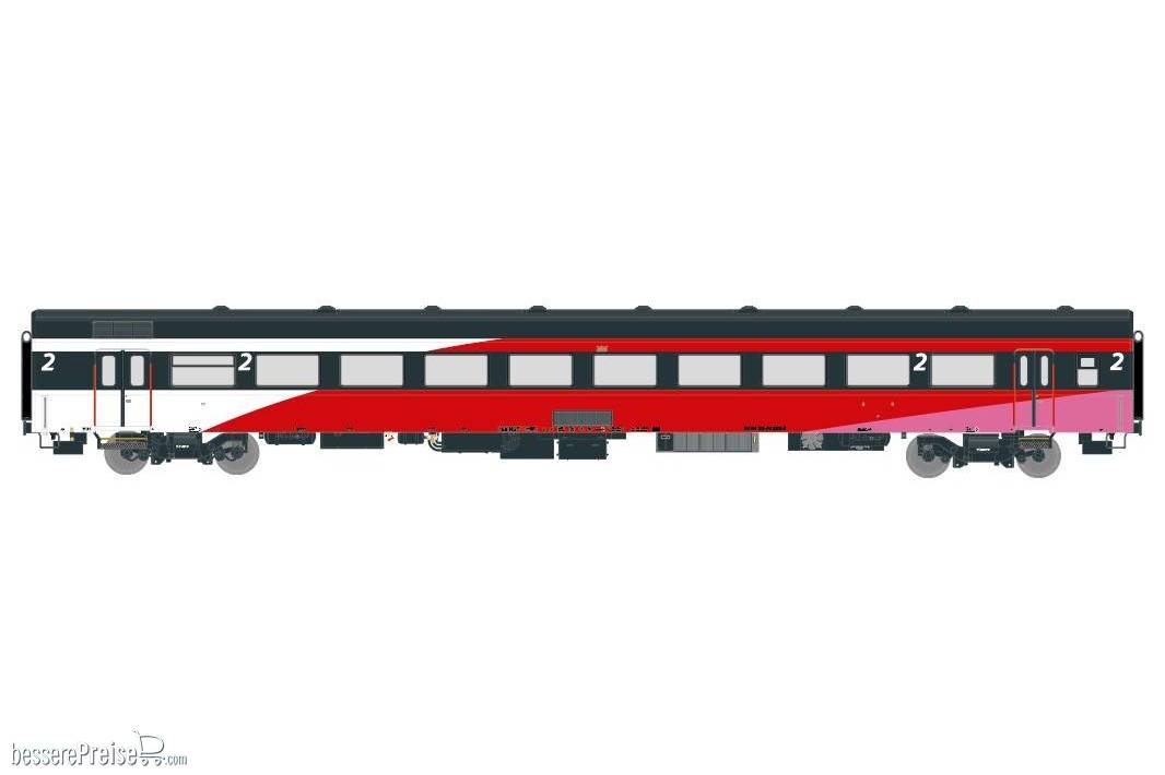 NS ICRm Hispeed 1 (Amsterdam - Brussel) für die Hsl-Strecke eingesetzt Endwagen B(Weiss/Rot/Rose)