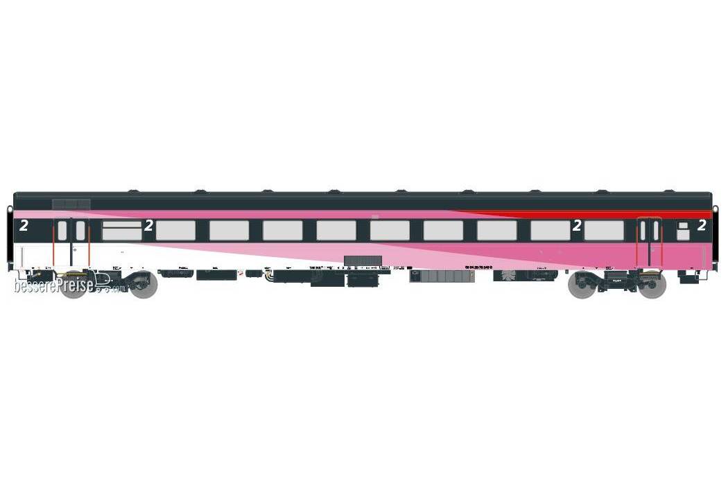 NS ICRm Hispeed 1 (Amsterdam - Brussel) für die Hsl-Strecke eingesetzt Reisezugwagen B(Rot/Rose/Weiss)