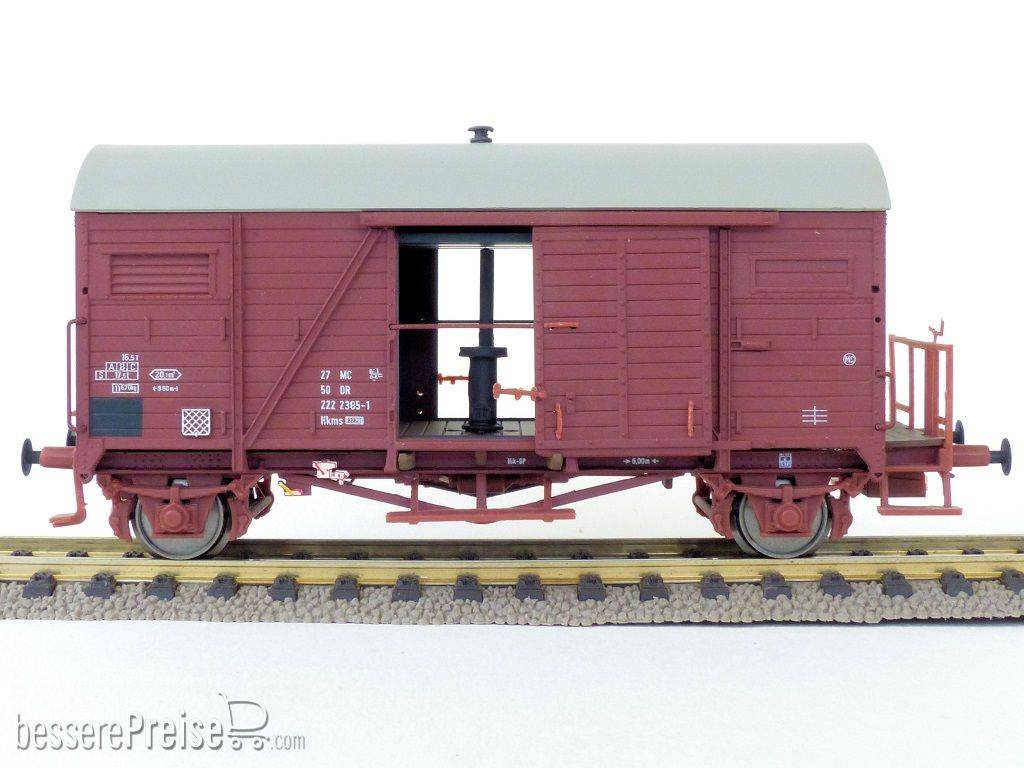 DR Nordhausen Mannschaftstransportwagen Ofen Hkms (Bremserbühne/Rollenlager) Nr. 222 2385-1