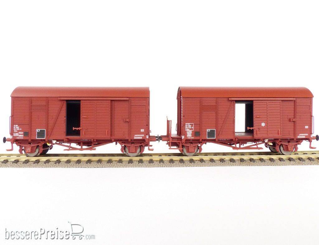 SNCF Oppeln 2er Set 1x mit Bremserbühne, mit französischen Lager Lager Epoche IV