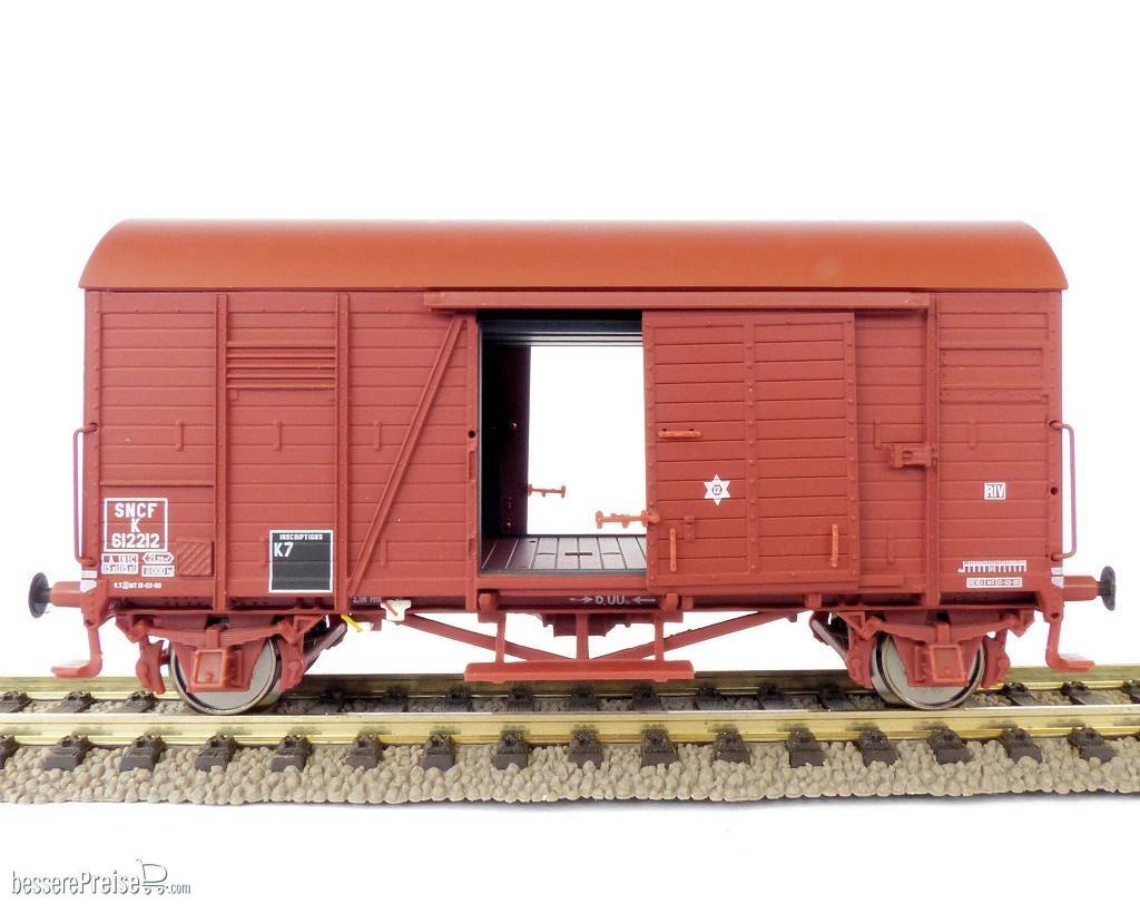 SNCF Oppeln 2er Set (60iger Jahre Ausführung) 1 mit Bremserhaus braun, 1 rot mit französischen Lager Epoche III