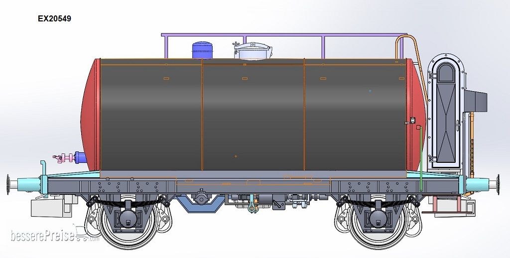 NS 24m3 Einheitsbauart Leichtbau-Kesselwagen ESSO Schwarz (Exkl. Bentink Modelspoor)