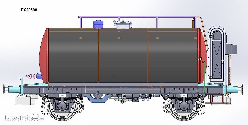 NS 24m3 Einheitsbauart Leichtbau-Kesselwagen Chevron