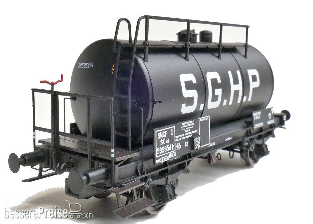 SNCF 24m3 Einheitsbauart Leichtbau-Kesselwagen S.G.H.P. Schwarz Epoche III