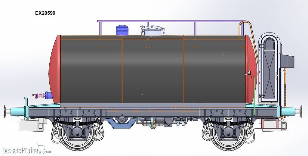 ÖBB 24m3 Einheitsbauart Leichtbau-Kesselwagen OREB Blau