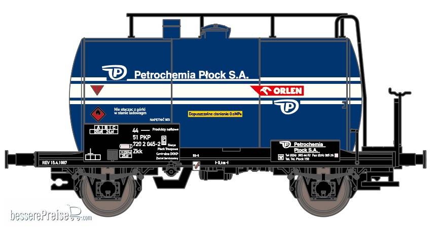 2er-Set PKP 30m3 Leichtbau Uerdinger Bauart Kesselwagen PETROCHEMIA