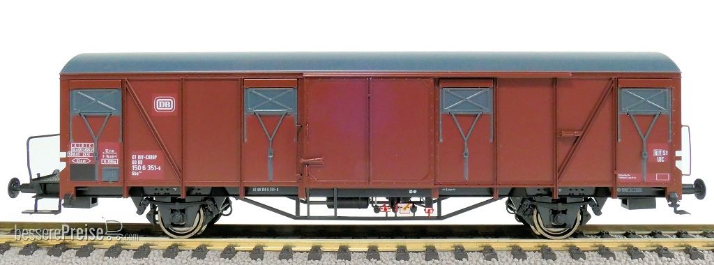 DB Gbs 254 Nr. 150 6 351 Güterwagen Bremserbühne mit DB Emblem mit Farbflächen Epoche Iva
