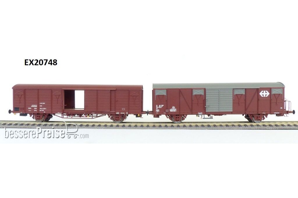 SBB/DB 2er-Set Gotthard SBB Gbs mit kleinem SBB Emblemund DB Gbs258 Epoche IV