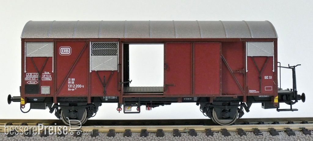 DB Gs-uv 212 mit Bremserbühne und aluminium Luftklappen Epoche IV Nr. 131 2 200-5