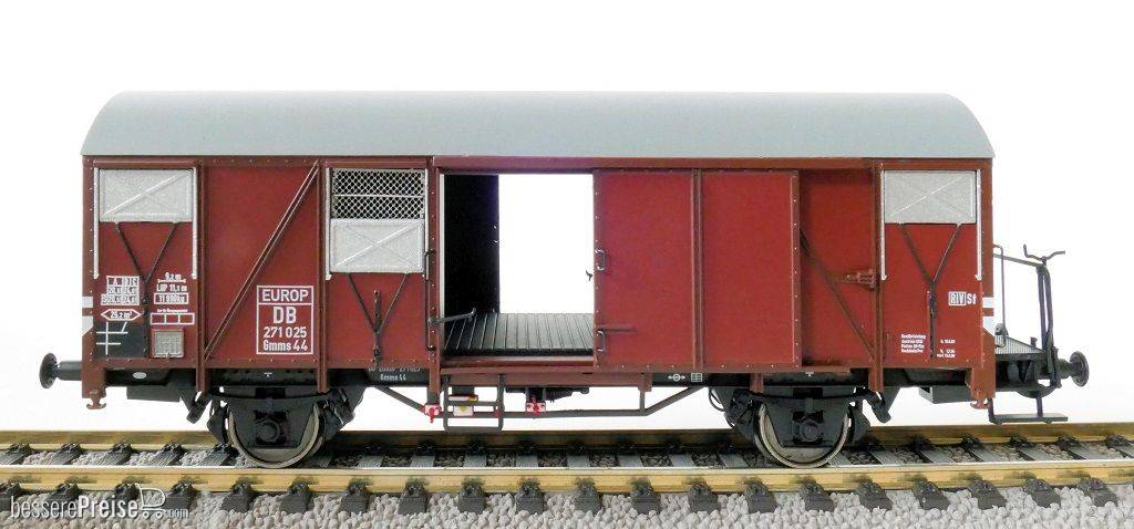 DB Gmms 44 EUROP mit Bremserbühne und aluminium Luftklappen Epoche III Nr. 271025