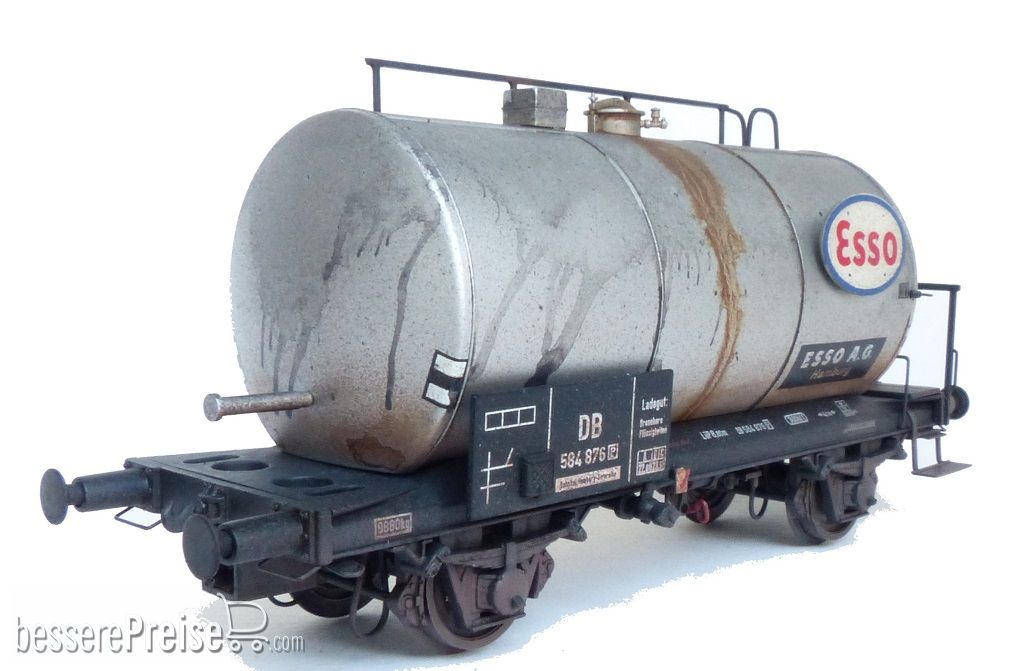 DB 30m3 Uedinger Kesselwagen Silber ESSO Nr.584 876 Epoche III (Verschmutzt)