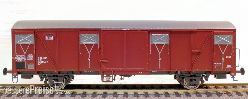 DB Güterwagen Gbs 252 EUROP mit DB Emblem (Links) mit FarbflächenEpoche IV