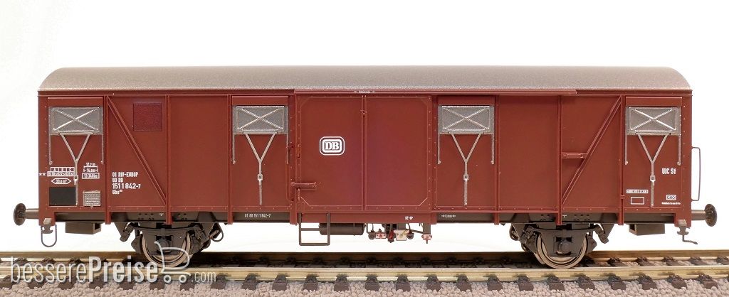 DB Güterwagen Gbs 252 EUROP mit DB Emblem auf Tür, Epoche IV