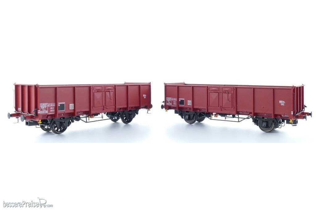 2er-Set SNCF TOW 669796 EUROP mit OCEM Lager und Diskus Räder und TOW 669756 EUROP SKF Lager und Leonard Speichenrädern Ep III
