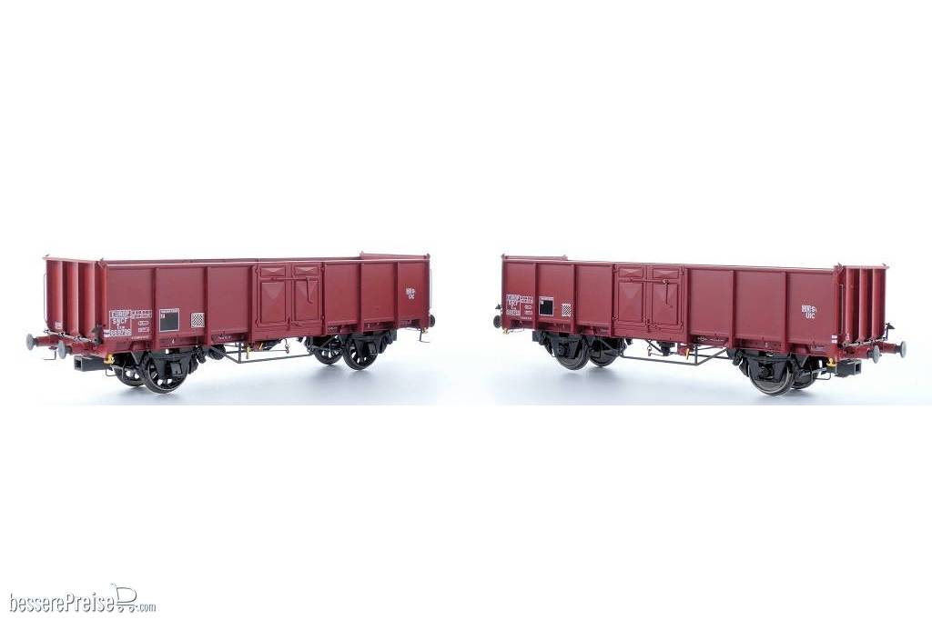 2er-Set SNCF TOW 669765 EUROP mit SKF Lager und Diskus Räder und TOW 669796 EUROP OCEM Lager und Leonard Speichenrädern Ep III