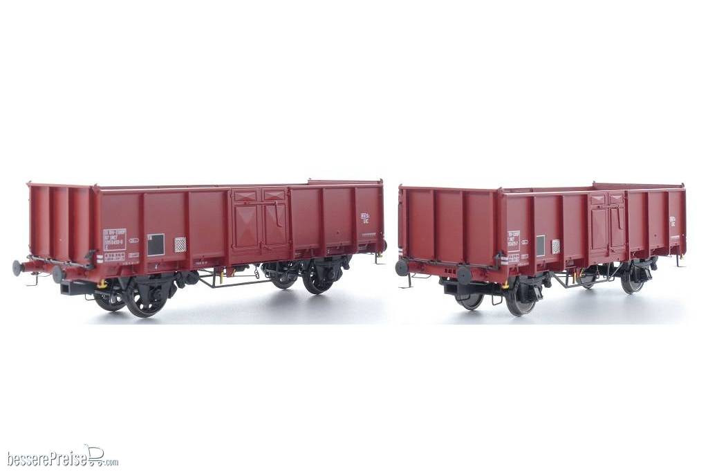 2er-Set SNCF .E EUROP Nr.505 0 475-7 mit OCEM Lager und Diskus Räder und .E EUROP Nr.505 0 450-0 SKF Lager und Leonard Speichenrädern Ep IV