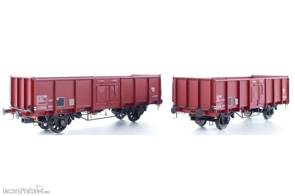 2er-Set SNCF .E EUROP Nr.505 0 445-0 mit SKF Lager und Diskus Räder und .E EUROP Nr.505 0 405-4 OCEM Lager und Leonard Speichenrädern Ep IV