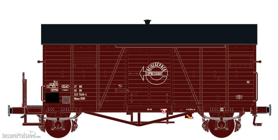 DR Oppeln Hkms Expresswagen mit Bremserbühne