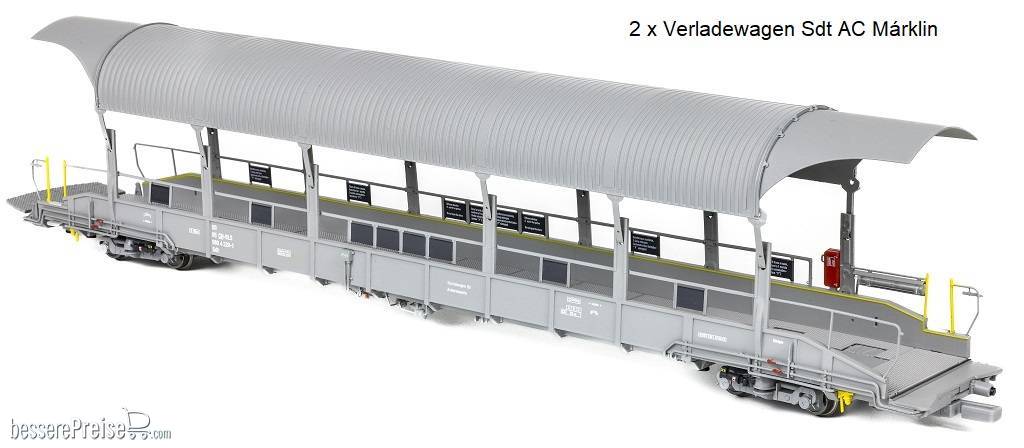 2-er AC Verladewagenset 4 BLS Autoverladezug 1 Talbot (2x Verladewagen Sdt) (exklusiv für KML und Niederlande)