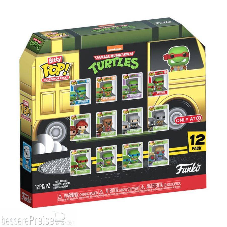 Funko FK85923 - Tenage Mutant Ninja Turtles Bitty POP! Vinyl Figuren 12-Pack 2,5 cm