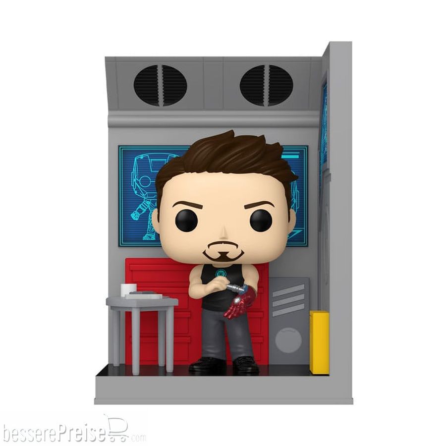 Funko FK86244 - Marvel POP! Nooks Vinyl Figur Tony's Garage 9 cm