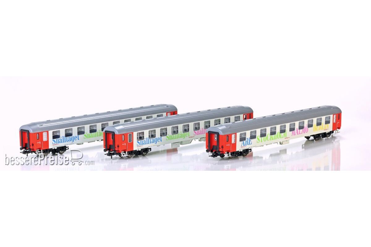 3er Set Liegewagen 2.Kl Snälltaget, Ep.VI, Stockh.-Berlin AC