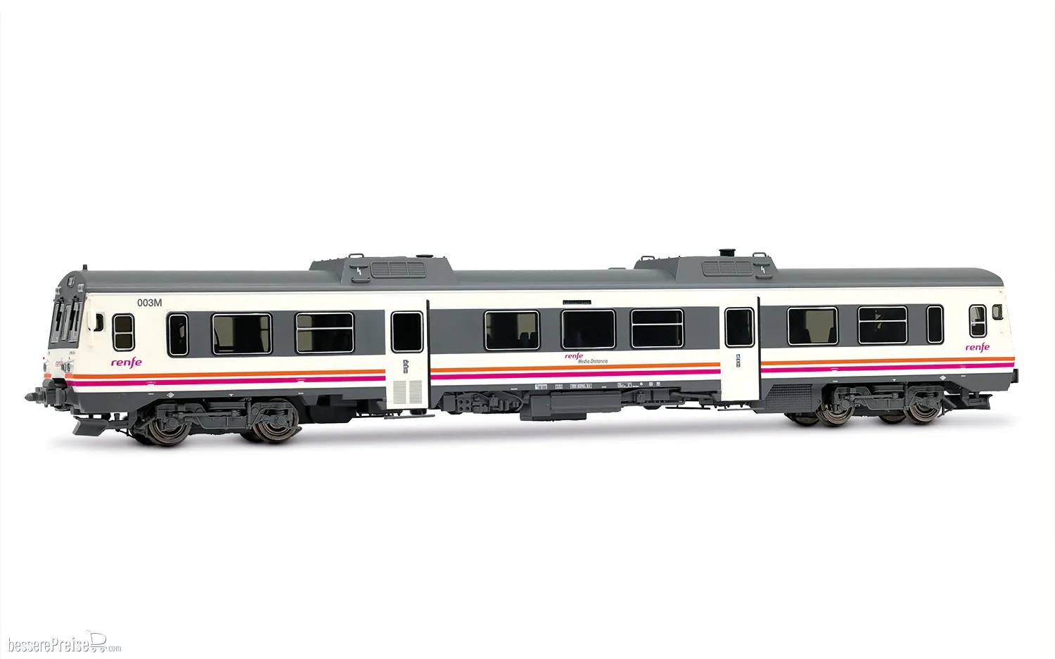 RENFE, Dieseltriebwagen 9-596-003-4, in „Media Distancia“-Farbgebung, Epoche VI - DCC sound decoder