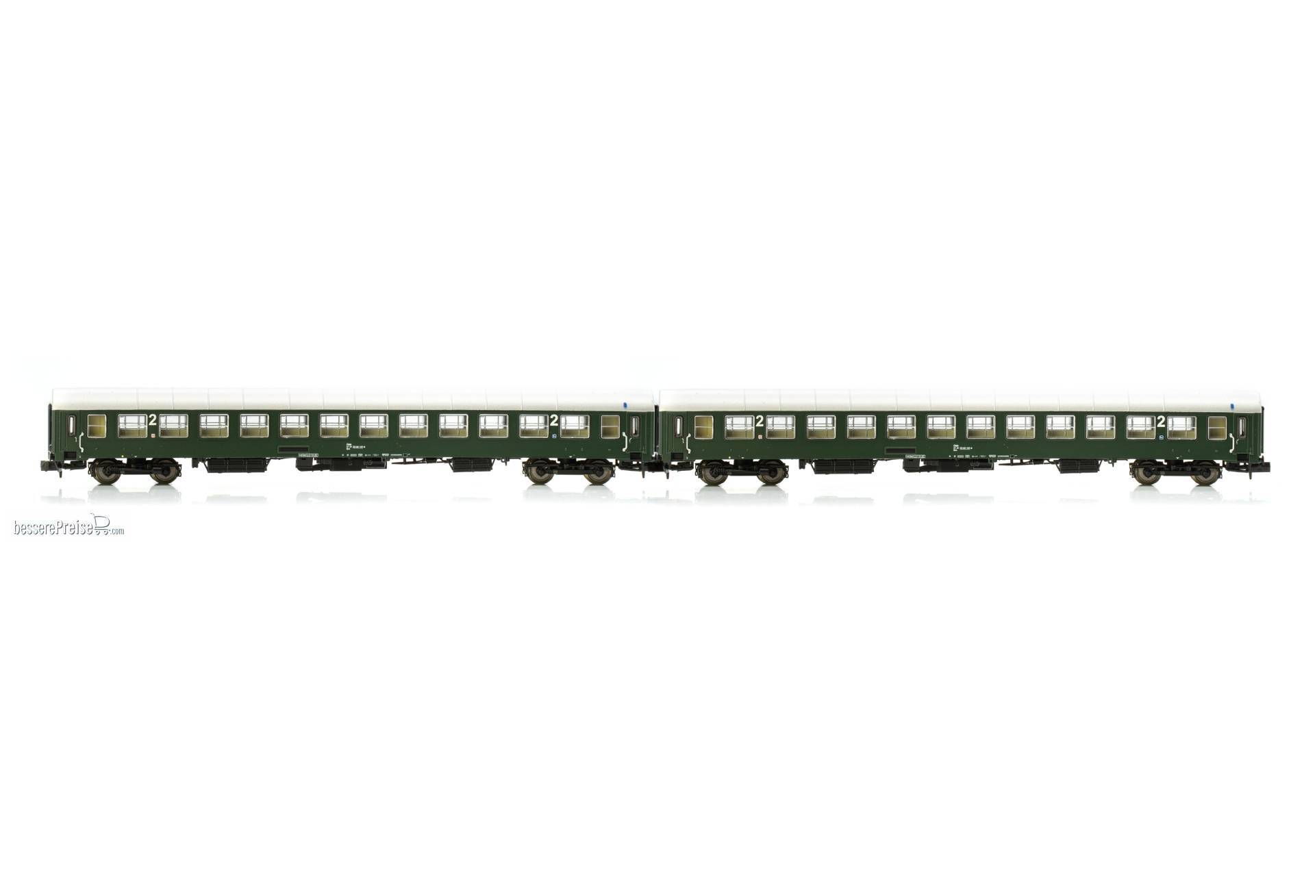 2er Set UIC-X Personenwagen 2.Kl. ÖBB, Ep.IV, grün