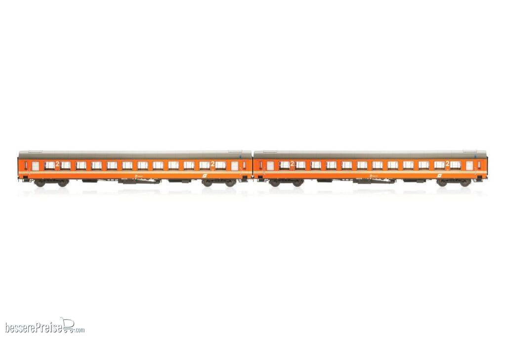 2er Set UIC-X Personenwagen 2.Kl. ÖBB, Ep.III, orange