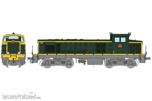 Diesellok BB 63000 BB 63933 Grüne 301-Lackierung, grauer Rahmen, SNCF VILLENEUVE Ep.IV - AC Sound