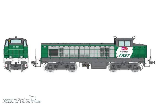 Diesellok BB 63000 BB 464021 "FRET" Grün Lackierung, "carmillon" Logo - Ep.V-VI - AC Sound