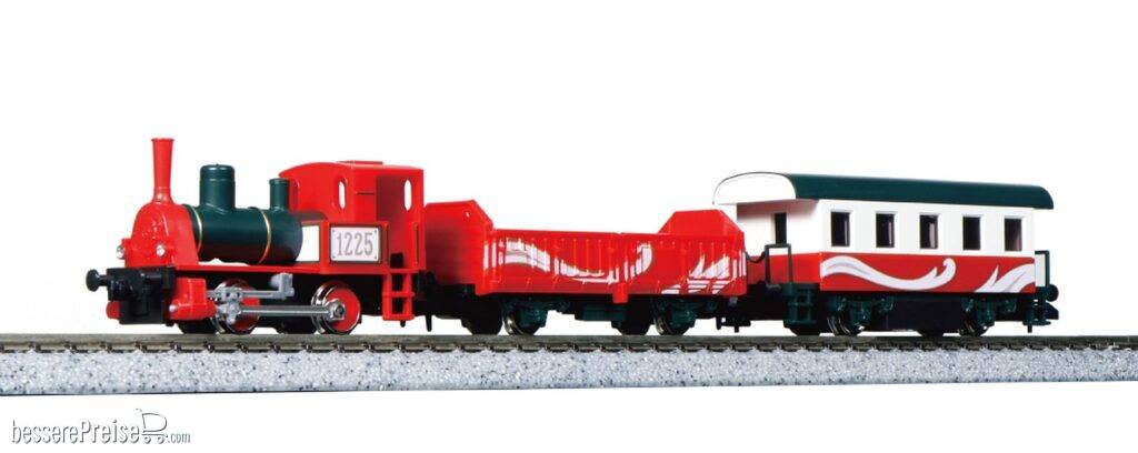 Christmas Train mit Dampflok und zwei Personenwagen
