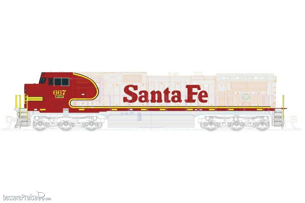 Diesellok GE C44-9W BNSF, Ep.V, #615, Warbonnet