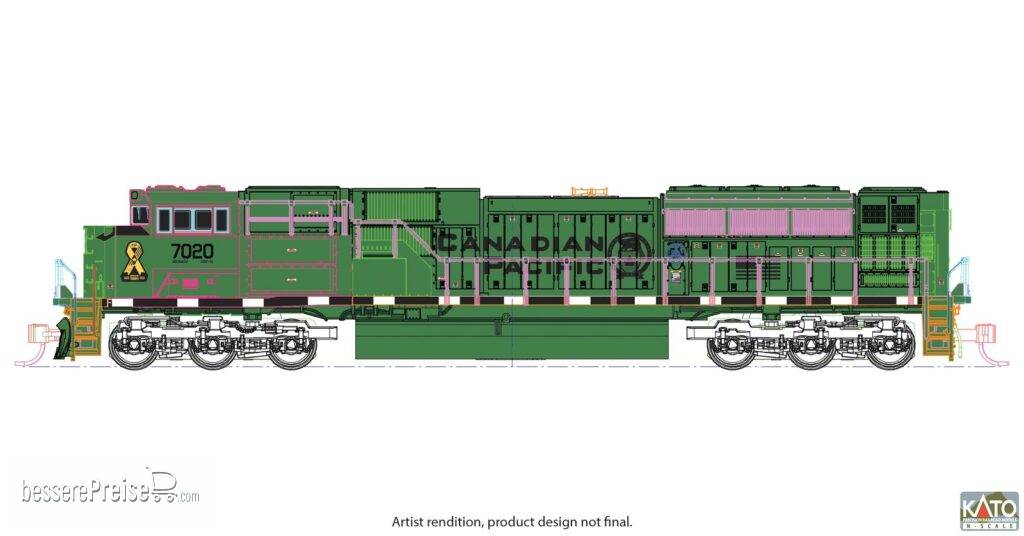 Diesellok EMD SD70ACu CP, Ep.VI, #7020 (Military, green)