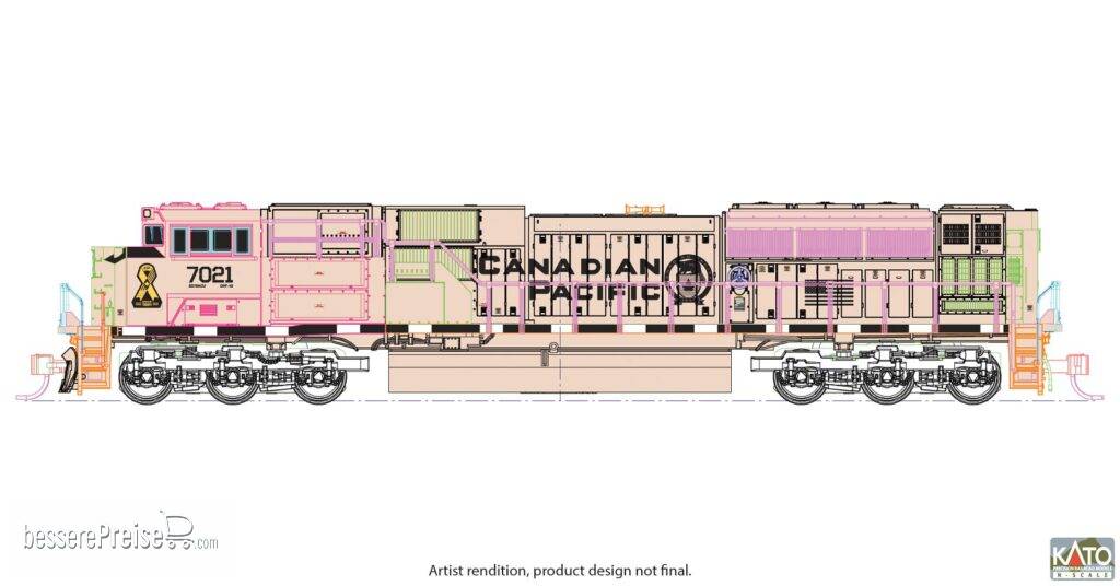 Diesellok EMD SD70ACu CP, Ep.VI, #7021 (Military, beige)