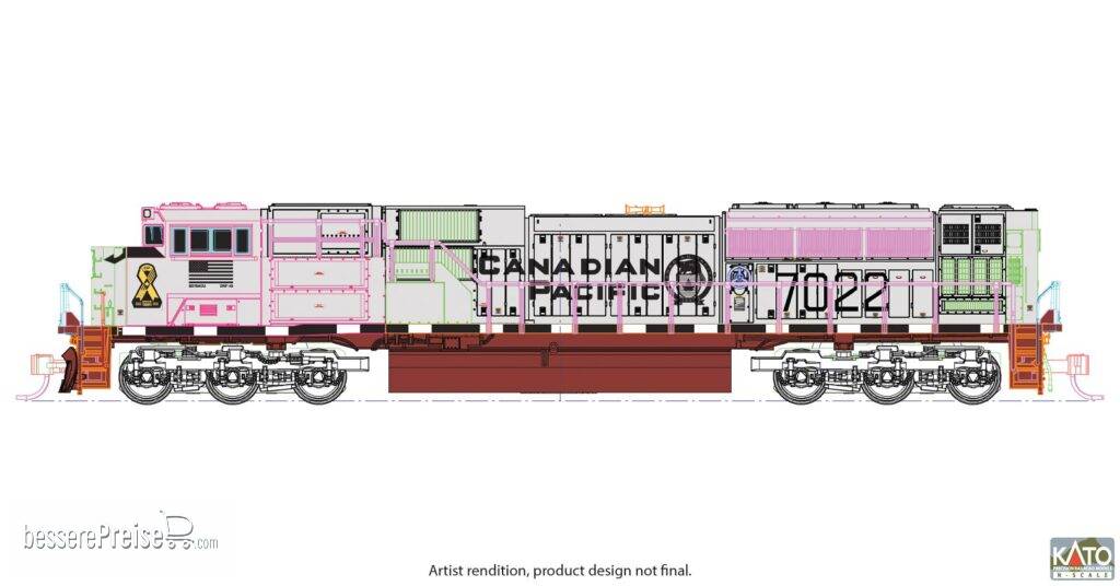 Diesellok EMD SD70ACu CP, Ep.VI, #7022 (Navy, grey)