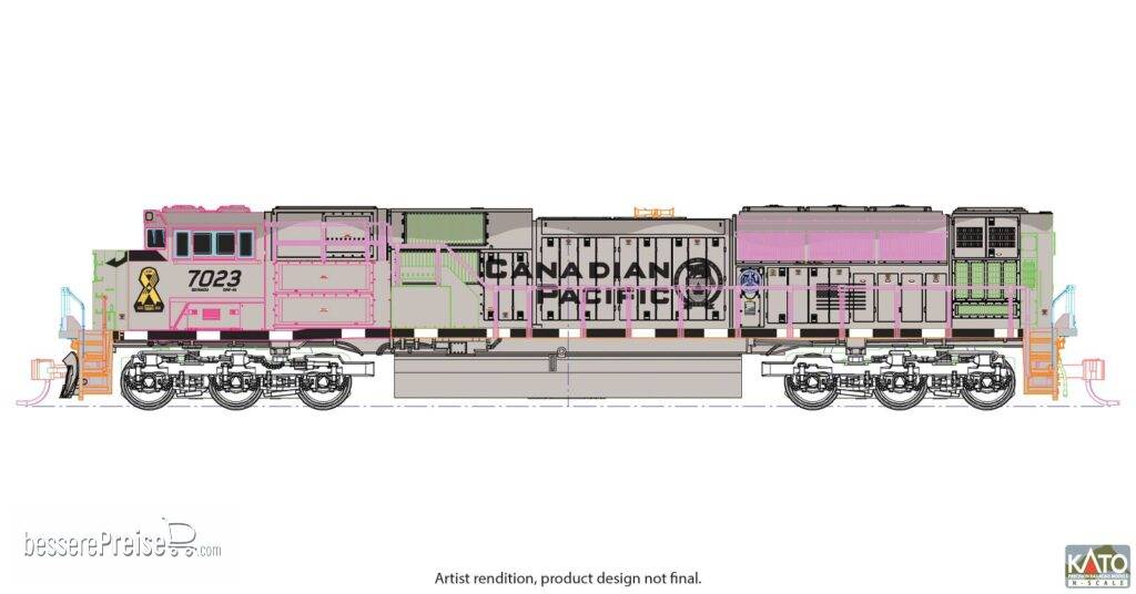 Diesellok EMD SD70ACu CP, Ep.VI, #7023 (Military, grey)